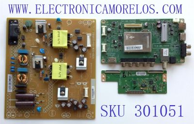 KIT DE TARJETAS PARA TV VIZIO / MAIN XGCB01K010 / 715G8450-M01-000-004T / 756TXGCB01K010 / T-CON 6871L-3806B / 6870C-0532A / FUENTE PLTVGQ311XAH5 / 715G6131-P05-W20-002S / PANEL TPT430H3-DUYSHA.G REV:S1AL / DISPLAY LC430DUY (SH)(A1) / MODELO D43N-E1